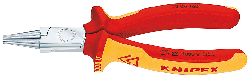 KNIPEX 2206160 kleště s kulatými čelistmi 160mm 1000V VDE