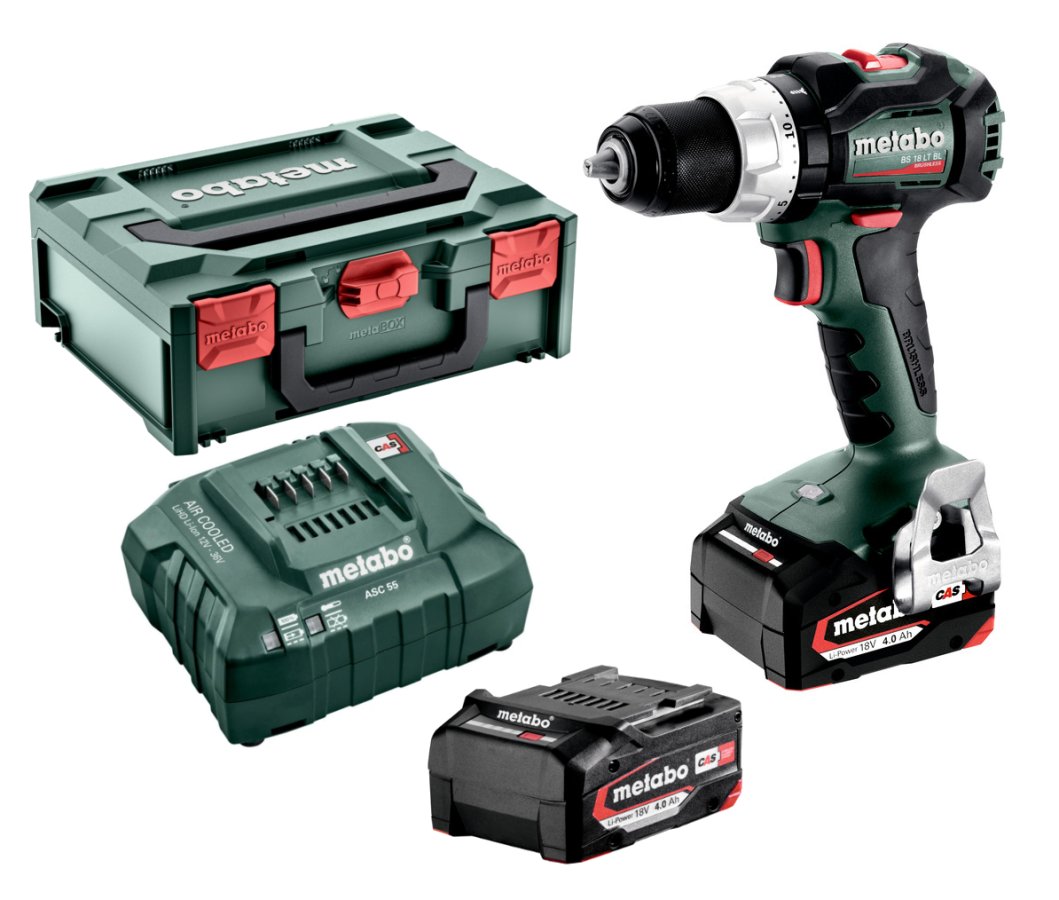 METABO BS 18 LT BL bezuhlíková aku vrtačka 2x4