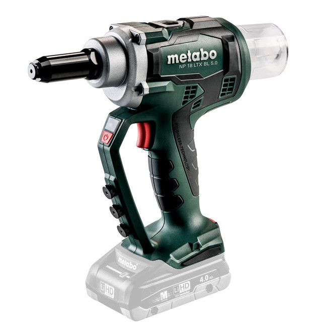 METABO NP 18 LTX BL 5.0 aku nýtovací pistole bez akumulátoru 619002840