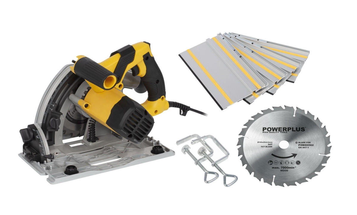 POWERPLUS POWX0562 kotoučová ponorná pila s lištou 1200W