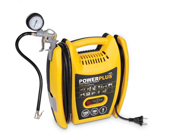 POWERPLUS POWX1705 přenosný bezolejový kompresor