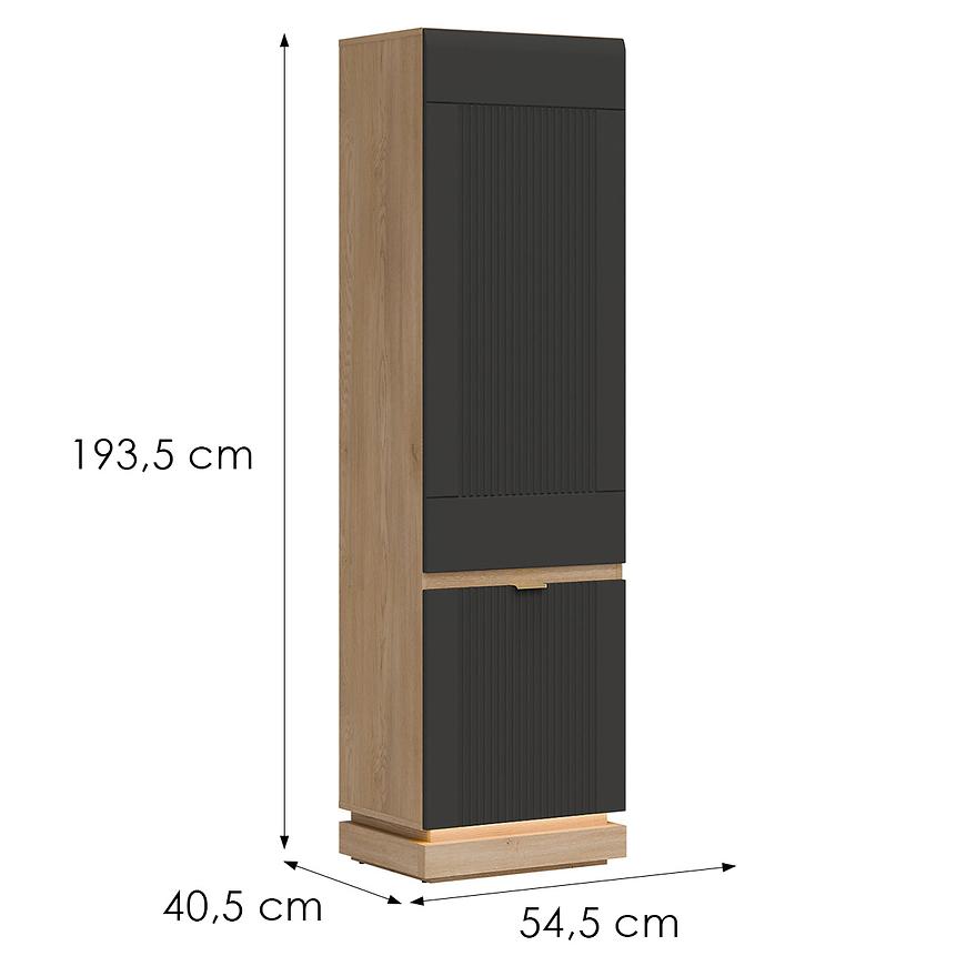 Skříňka L/P Milton ML07 dub crem torro antracit Baumax