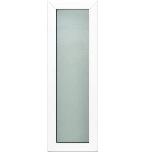 Světlík ke vchodovým dveřím bílý 40x198 ornamentní sklo Baumax