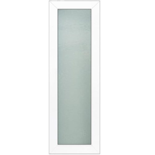 Světlík ke vchodovým dveřím bílý 50x198 ornamentní sklo Baumax