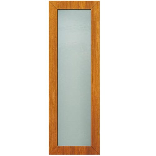 Světlík ke vchodovým dveřím zlatý dub 40x198 ornamentní sklo Baumax