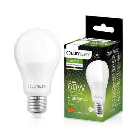 Žárovka Lumiled A60 8W 840 E27 806lm 4000K BIZPROJEKT