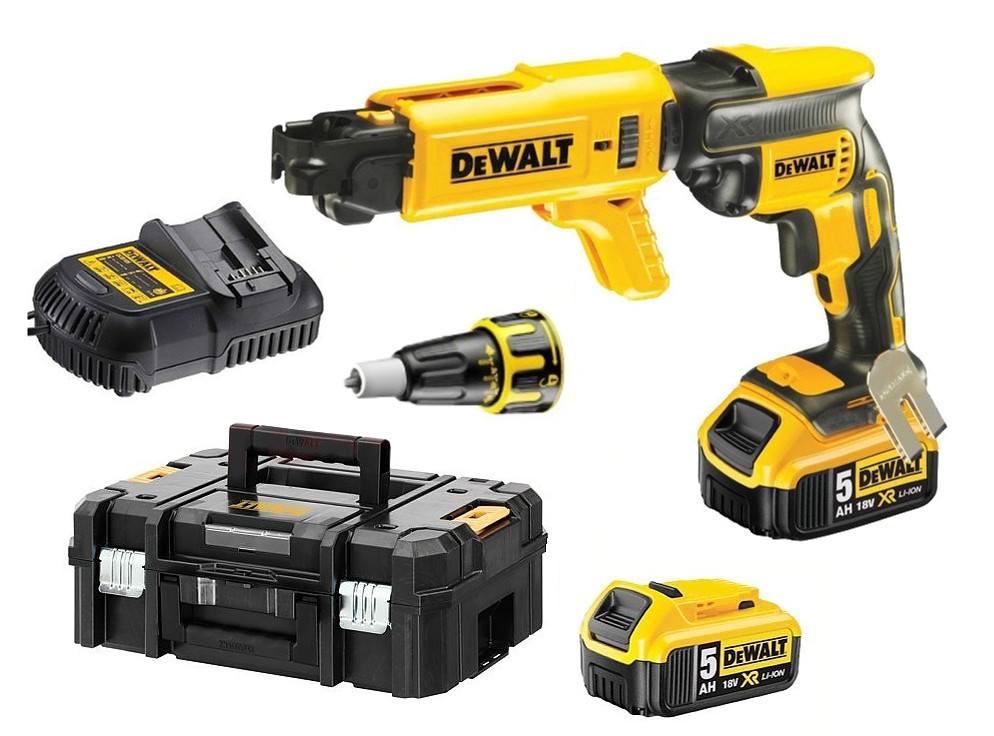 DeWALT DCF620P2K bezuhlíkový aku šroubovák na sádrokarton XR 18V LiIon 2x 5 Ah