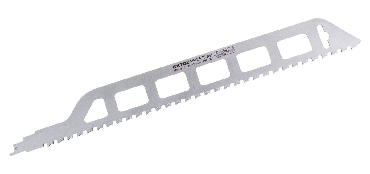 EXTOL PREMIUM 8806302 plátek do pily ocasky s SK zuby na cihly 455x50x1