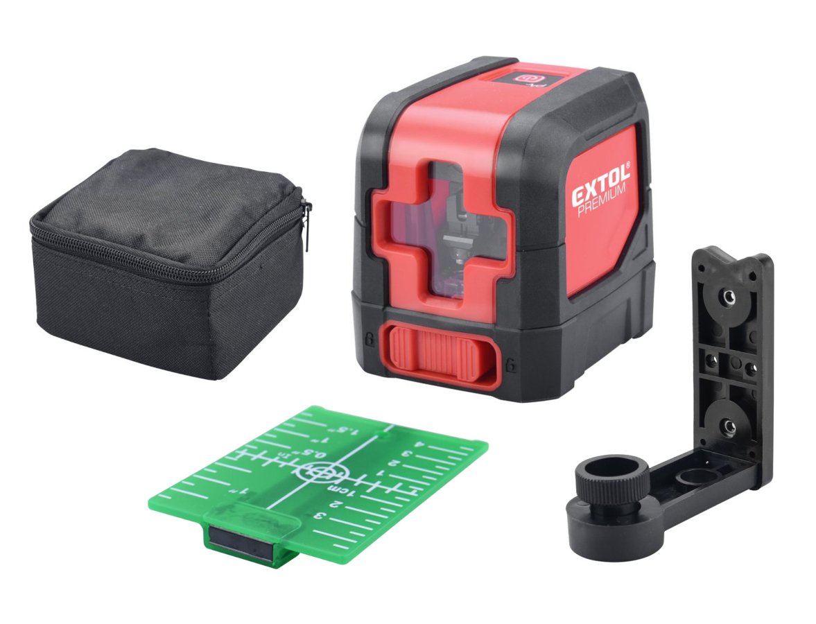 EXTOL PREMIUM 8823306 křížový laser se zeleným paprskem samonivelační