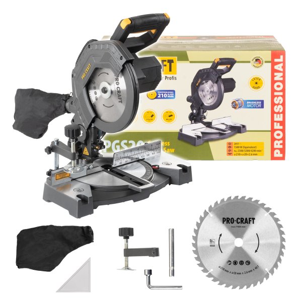 PROCRAFT PGS20BB aku pokosová pila 210mm bezuhlíková LiIon 20V