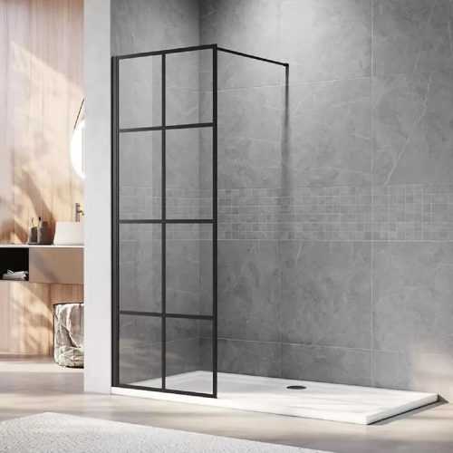 Sprchová zástěna WALK-IN Metro 60x195 black Aqua Mercado