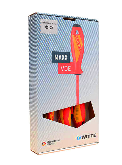 WITTE MAXX sada izolovaných šroubováků 6ks VDE PH+PL 653743516