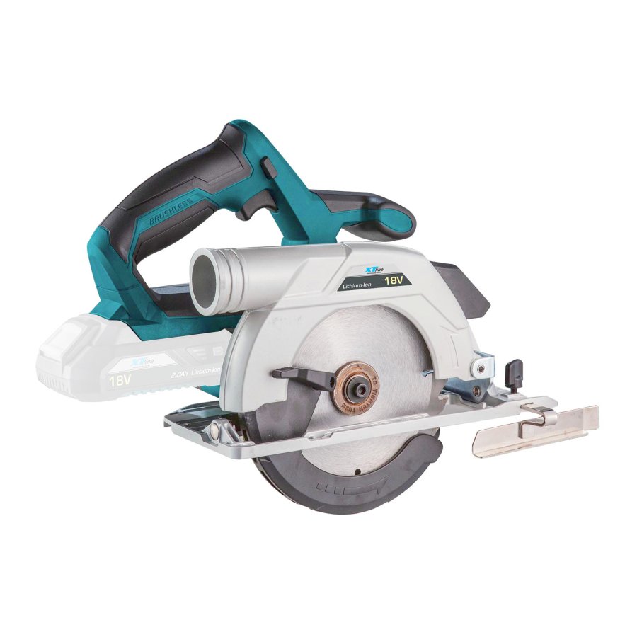 XTline XT102845 bezuhlíková aku kotoučová pila 165mm 18V LiIon bez akumulátoru