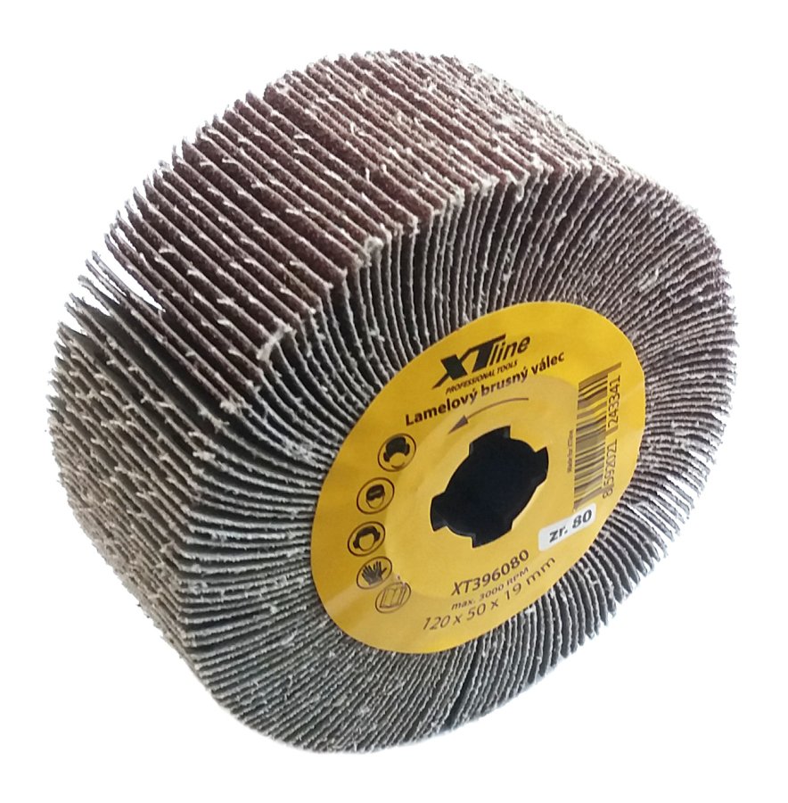 XTline XT396120 lamelový smirkový válec 120x50mm Z120 pro satinační brusku XT105345